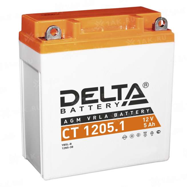 Аккумулятор DELTA (5 Ah, 12 V) Обратная, R+ YB5L-B арт.CT 1205.1 0