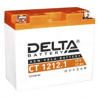 Аккумулятор DELTA (12 Ah, 12 V) Прямая, L+ YT12B-BS арт.CT 1212.1