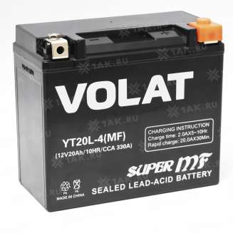 Аккумулятор VOLAT (20 Ah, 12 V) Обратная, R+ YT20L-4 арт.YT20L-4(MF)Volat 4