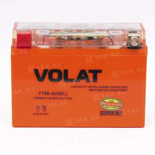 Аккумулятор VOLAT (8 Ah, 12 V) L+ YT9B-4 арт.YT9B-4 (iGEL)Volat