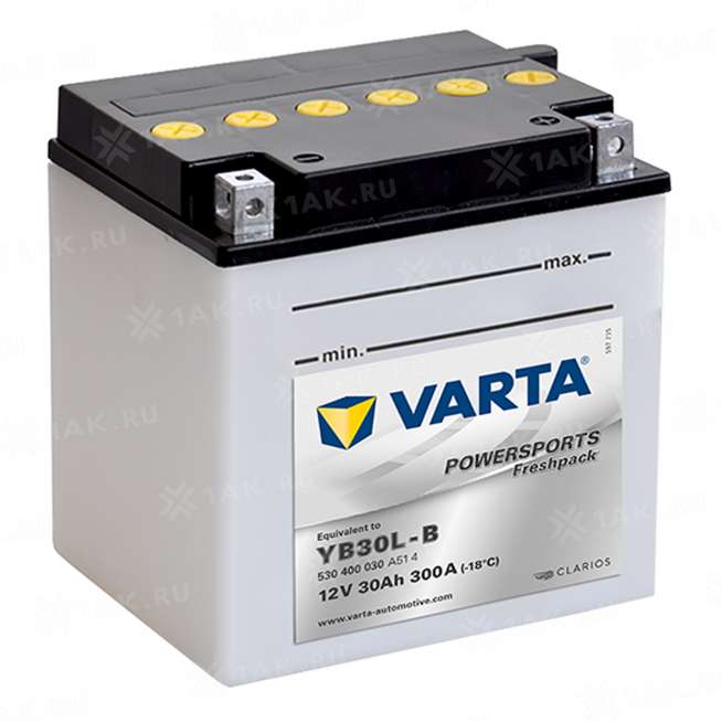 Аккумулятор VARTA Powersports (30 Ah, 12 V) Обратная, R+ YB30L-BS арт.586228 0