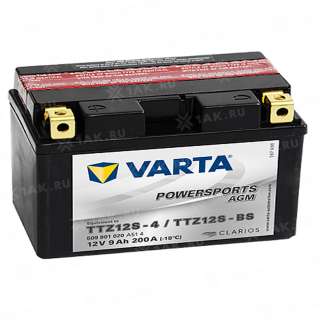 Аккумулятор VARTA Powersports AGM (9 Ah, 12 V) Прямая, L+ YTX9-BS арт.509901020-549643