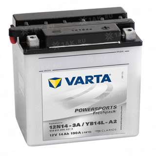Аккумулятор VARTA Powersports (14 Ah, 12 V) Прямая, L+ YB14L-A2 арт.514011014-549662