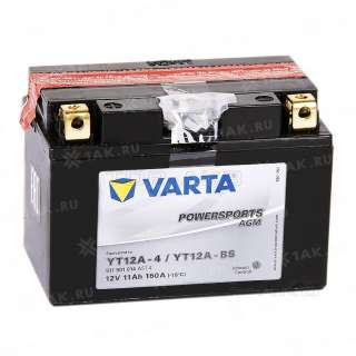 Аккумулятор VARTA Powersports AGM (11 Ah, 12 V) L+ YTZ14S-4 арт.511901014-549650