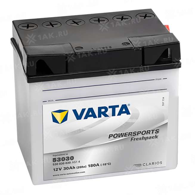 Аккумулятор VARTA Powersports (30 Ач, 12 V) Обратная, R+ YB30L-BS арт.530034030-549698 0