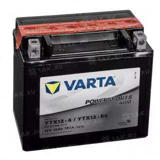 Аккумулятор VARTA Powersports AGM (10 Ah, 12 V) Прямая, L+ YTX12-BS арт.510012009-549645