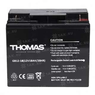 Аккумулятор THOMAS (18 Ah,12 V) AGM 181x77x167 мм 4.8 кг