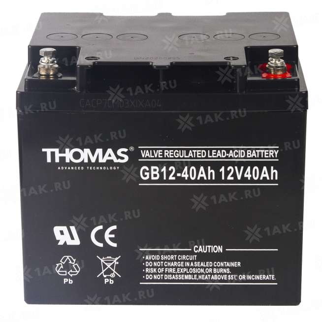 Аккумулятор THOMAS (40 Ah,12 V) AGM 198x166x191 мм 11 кг 0