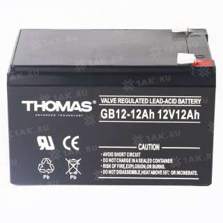 Аккумулятор THOMAS (12 Ah,12 V) AGM 151x98x94 мм 3.1 кг