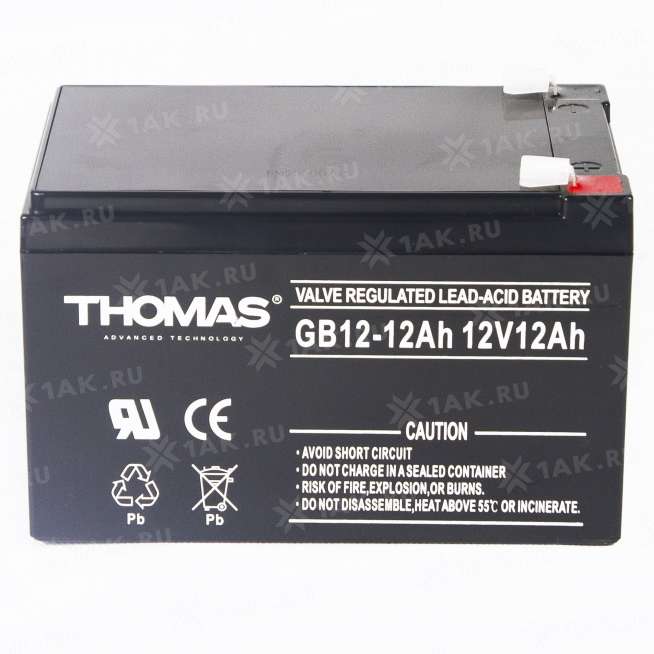 Аккумулятор THOMAS (12 Ah,12 V) AGM 151x98x94 мм 3.1 кг 0