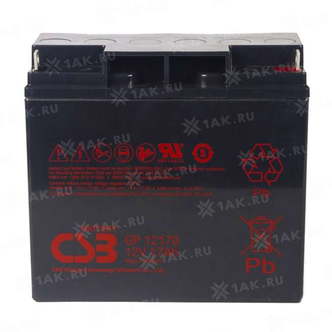 Аккумулятор CSB (17 Ah,12 V) AGM 181x76x167 мм 5.5 кг 1