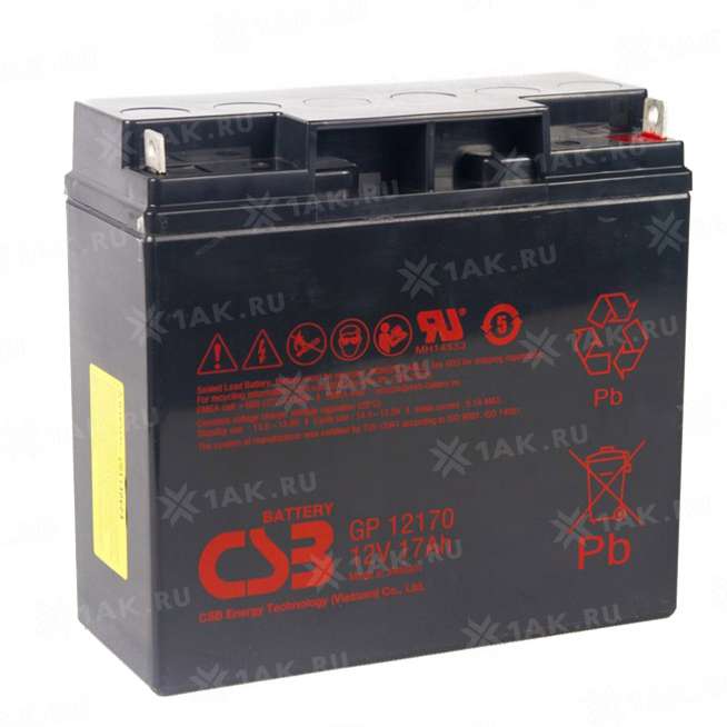 Аккумулятор CSB (17 Ah,12 V) AGM 181x76x167 мм 5.5 кг 2