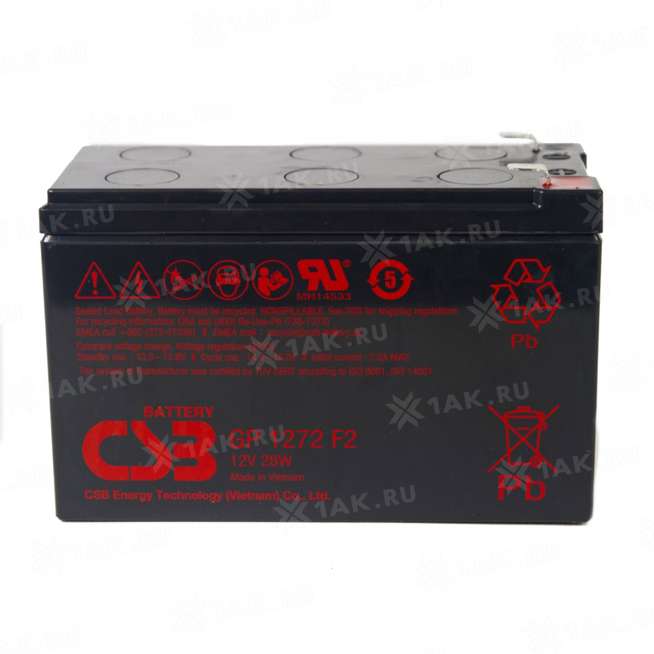 Аккумулятор CSB (7.2 Ah,12 V) AGM 151x65x94 мм 2.1 кг 0