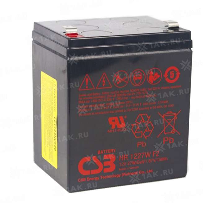 Аккумулятор CSB (5 Ah,12 V) AGM 151x65x94 мм 1.97 кг 2