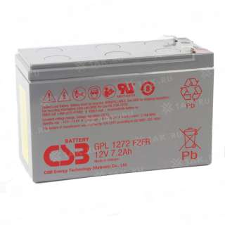 Аккумулятор CSB (7.2 Ah,12 V) AGM 151x65x94 мм 2.6 кг