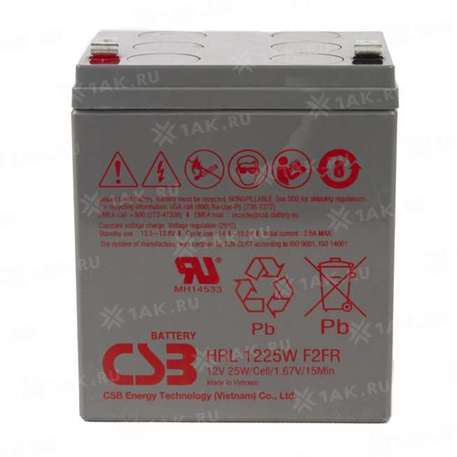 Аккумулятор CSB (5 Ah,12 V) AGM 151x98x94 мм 1.95 кг 1