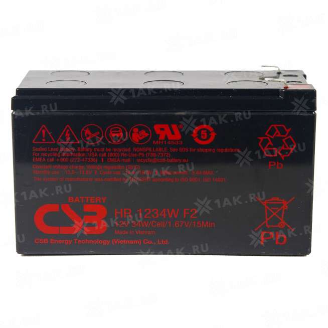 Аккумулятор CSB (9 Ah,12 V) AGM 151x65x94 мм 2.5 кг 0