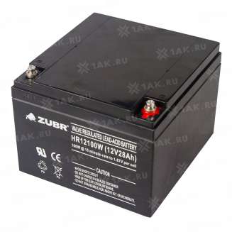 Аккумулятор ZUBR (28 Ач,12 V) AGM 166x175x125 мм 8.8 кг 9