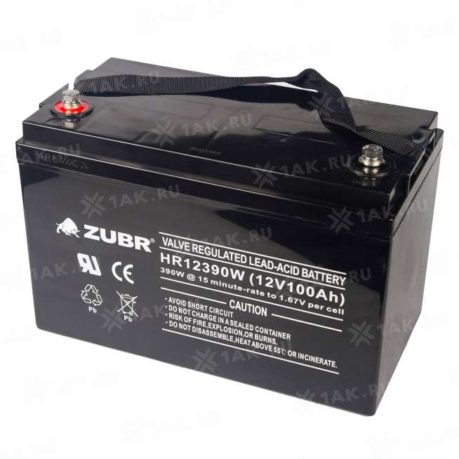 Аккумулятор ZUBR (110 Ah,12 V) AGM 330x171x214/220 мм 32.7 кг 2
