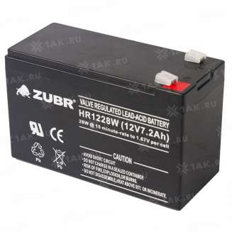 Аккумулятор ZUBR (7.2 Ач,12 V) AGM 151x65x94/100 мм 2.5 кг 7