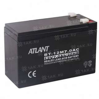 Аккумулятор ATLANT (7 Ah,12 V) AGM 151x65x94 мм 2.037 кг