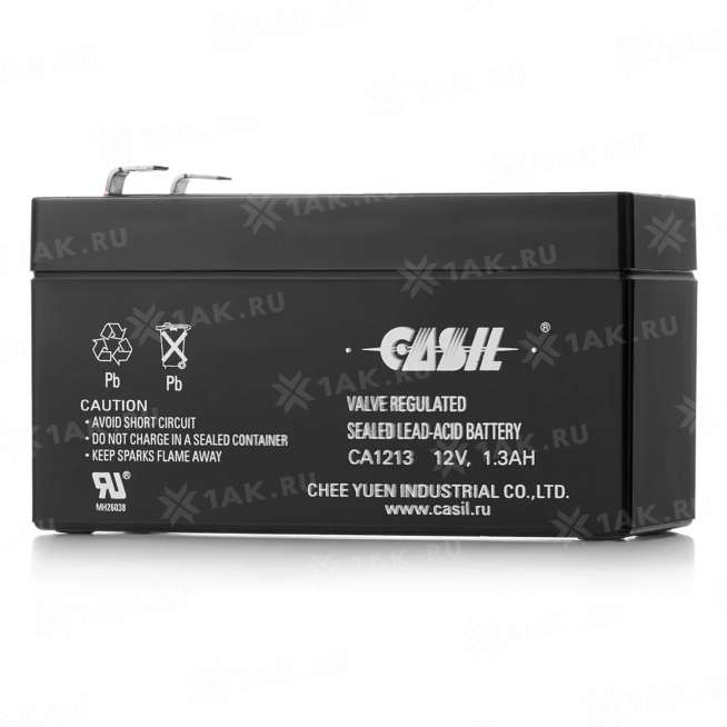 Аккумулятор CASIL (1.3 Ah,12 V) AGM 97x43x50 мм 0.53 кг 0