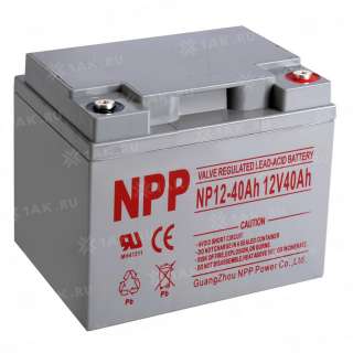 Аккумулятор NPP (40 Ah,12 V) AGM 198x166x171 мм 12.5 кг