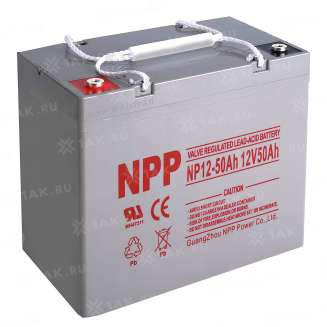 Аккумулятор NPP (50 Ач,12 V) AGM 230x138x211/215 мм 16.2 кг 3