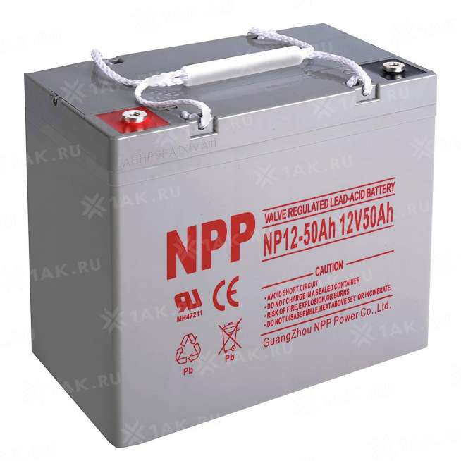 Аккумулятор NPP (50 Ah,12 V) AGM 230х138х211/215 мм 16.2 кг 0