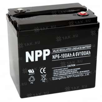 Аккумулятор NPP (100 Ач,6 V) AGM 194x170x205/210 мм 14.8 кг 0