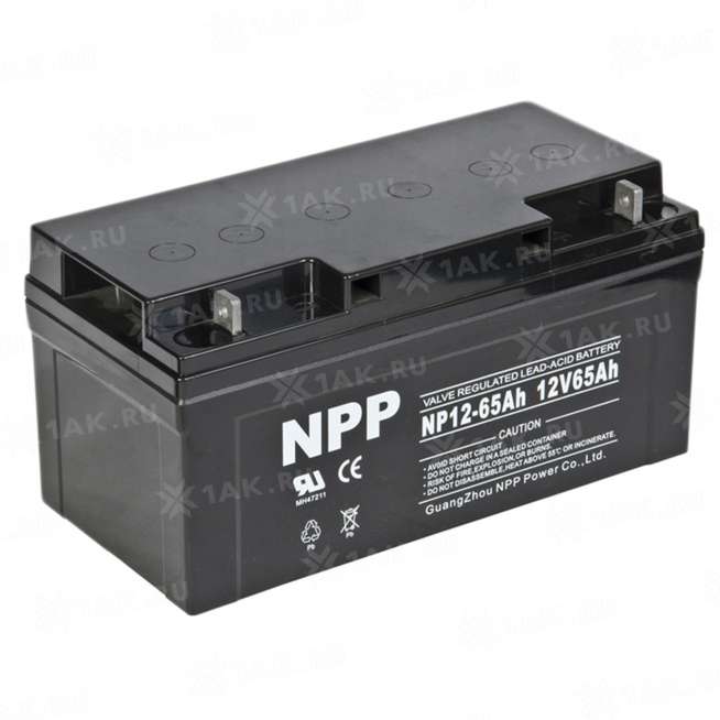 Аккумулятор NPP (65 Ah,12 V) AGM 350x167x182 мм 20.4 кг 8