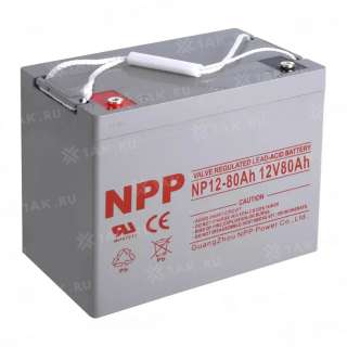 Аккумулятор NPP (80 Ah,12 V) AGM 260x170x215 мм 24.2 кг