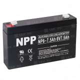 Аккумулятор NPP (7.5 Ah,6 V) AGM 151x34x100 мм