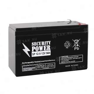 Аккумулятор SECURITY POWER (9 Ah,12 V) AGM 151x65x94 мм 2.2 кг