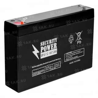 Аккумулятор SECURITY POWER (7.2 Ah,6 V) AGM 151x34x94 мм 1.1 кг