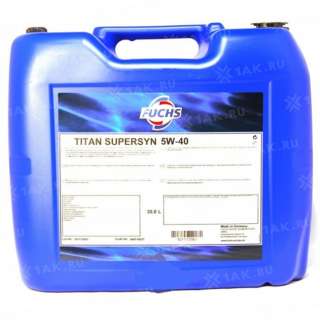 масло моторное FUCHS TITAN Supersyn 5W-40 SN/CF, 20л
