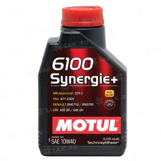 Масло моторное Motul 6100 Synergie+ 10w40, 1л