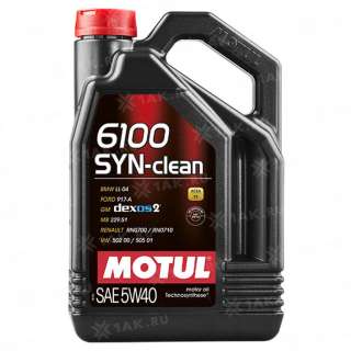 Масло моторное Motul 6100 SYN-CLEAN 5W40, 5л