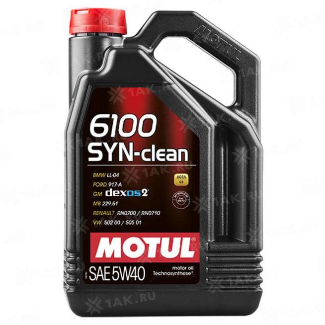 Масло моторное Motul 6100 SYN-CLEAN 5W40, 5л 0