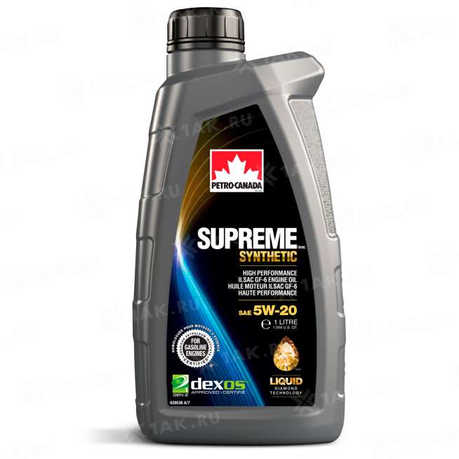 Масло моторное PETRO-CANADA SUPREME SYNTHETIC 5W-20, 1 л 0