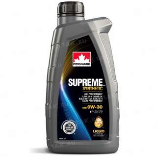 Масло моторное PETRO-CANADA SUPREME SYNTHETIC 0W-30, 1л