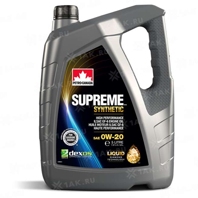 Масло моторное  PETRO-CANADA  SUPREME SYNTHETIC 0W-20, 5 л 0