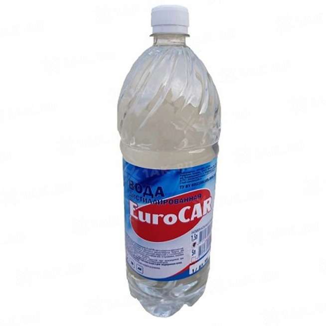 Дистиллированная вода EUROCAR, 1.5 л 0