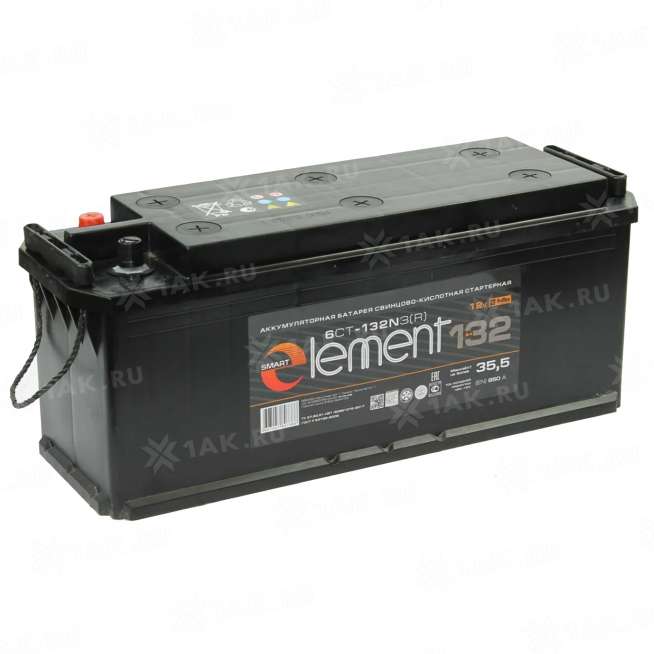 Аккумулятор SMART ELEMENT (132 Ah, 12 V) Обратная, R+ A арт.ELE 132-З-L-К 0