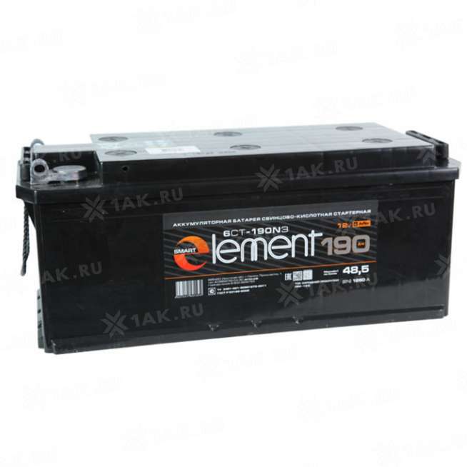 Аккумулятор SMART ELEMENT (190 Ah, 12 V) Обратная, R+ B арт.ЕLE 190-З-L-Б 0