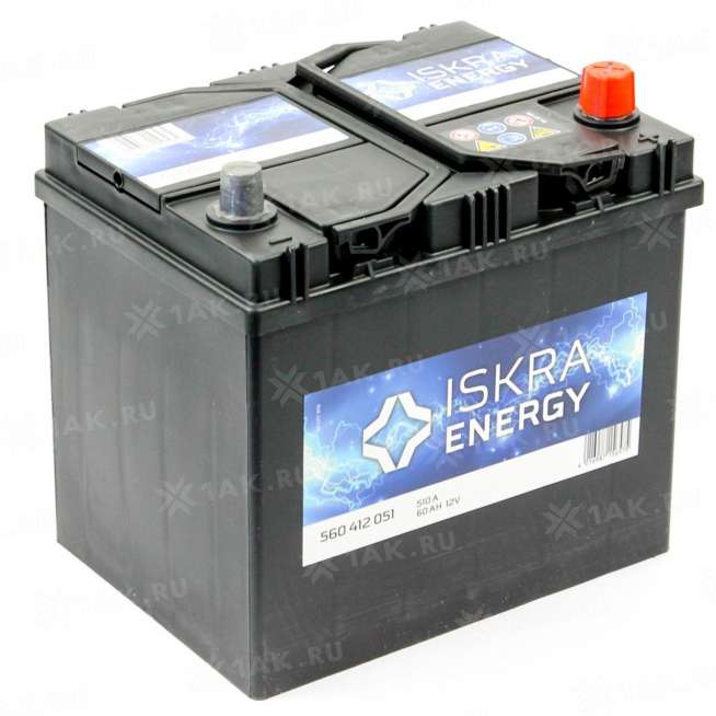 Аккумулятор ISKRA ENERGY ASIA (60 Ah, 12 V) Обратная, R+ D23 арт.IE(560412051) 0