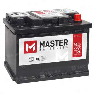 Аккумулятор MASTER BATTERIES (60 Ah, 12 V) R+ L02 арт.MB600