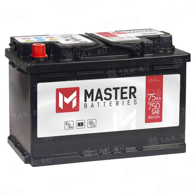 Аккумулятор MASTER BATTERIES (75 Ah, 12 V) Прямая, L+ L3 арт.MB751 0