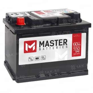 Аккумулятор MASTER BATTERIES (60 Ah, 12 V) Прямая, L+ L02 арт.MB601 0