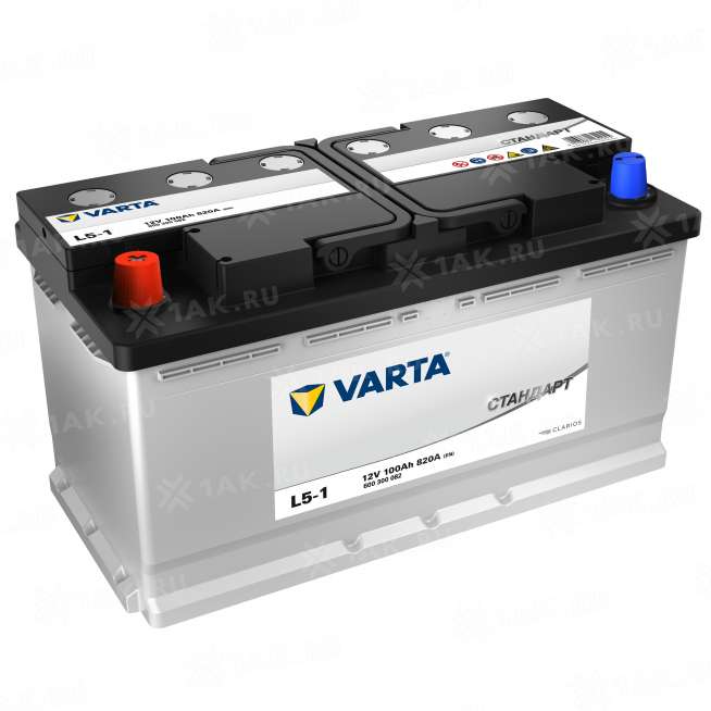 Аккумулятор VARTA СТАНДАРТ (100 Ah, 12 V) Прямая, L+ L5 арт.VST(600310082) 0
